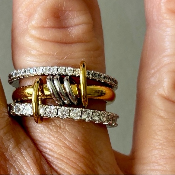 Elegant Gold and Silver Tone Stacked Ring
NWOT - Picture 2 of 4